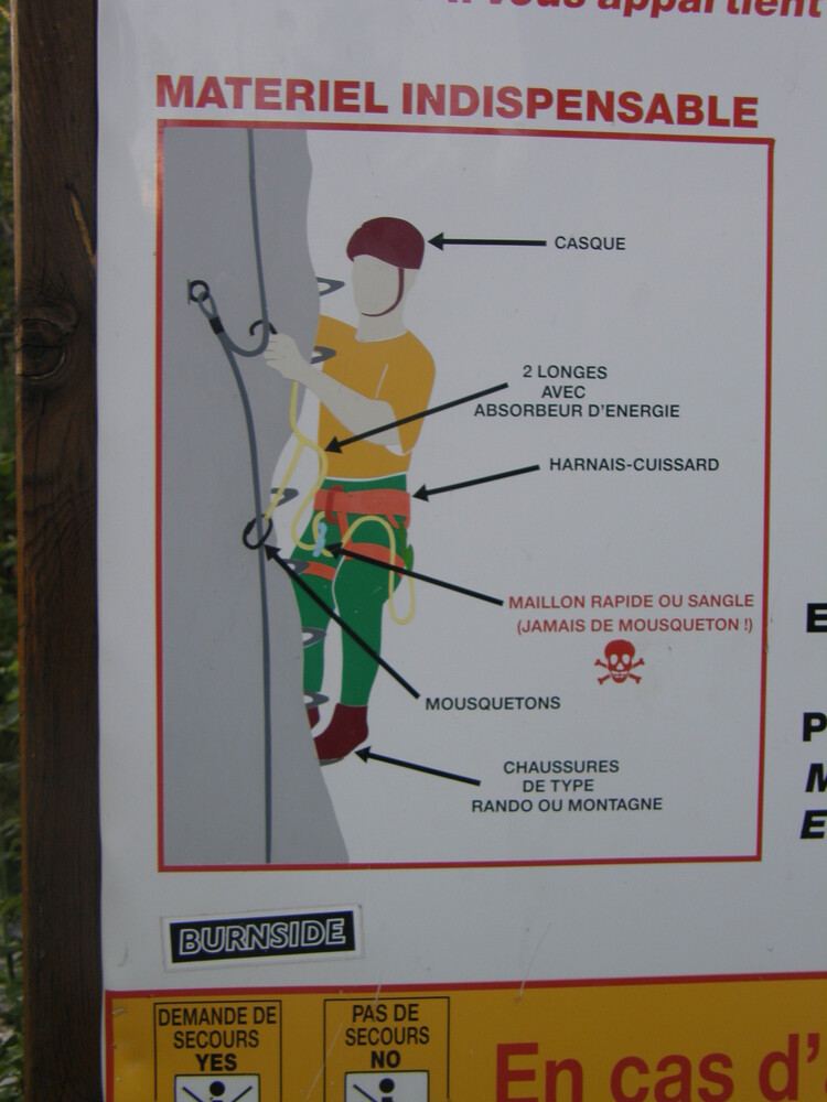 Via-ferrata equipment required