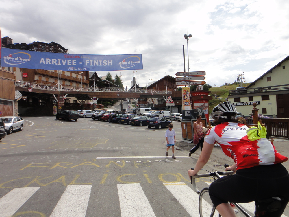 Arrive Alpe d'huez