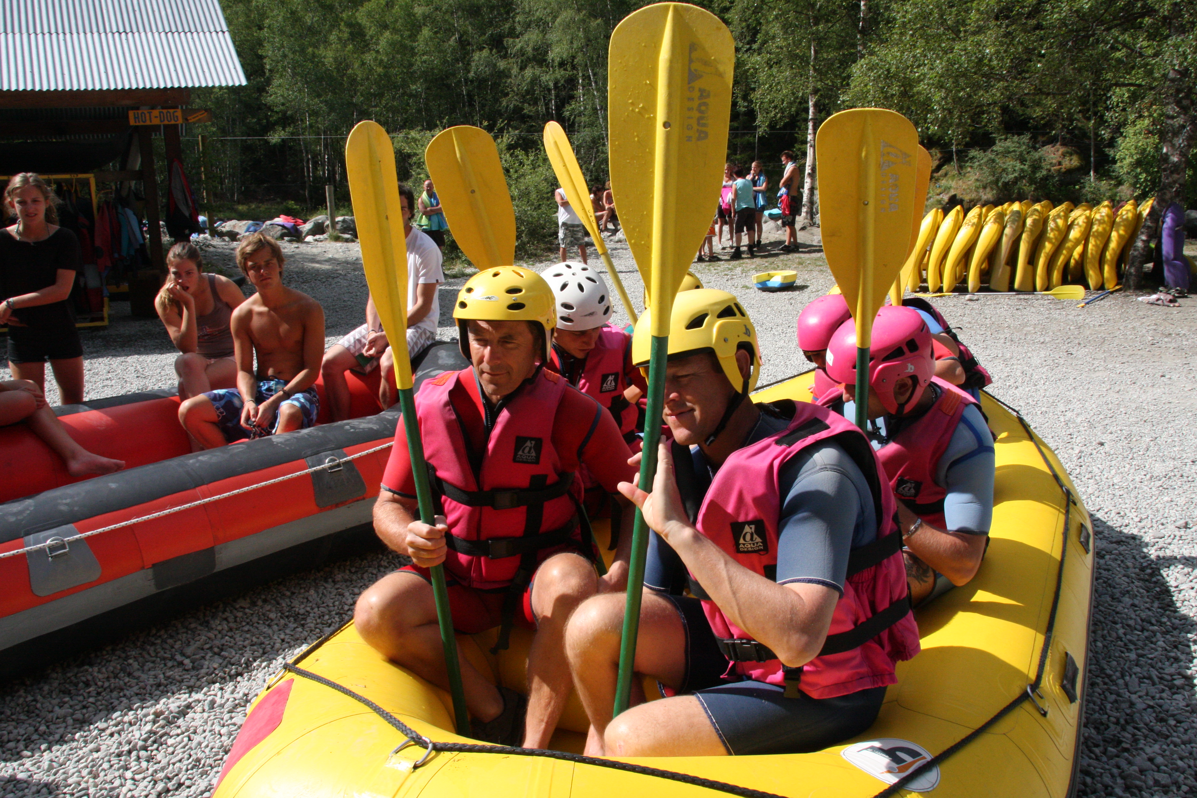 White water rafting preparation