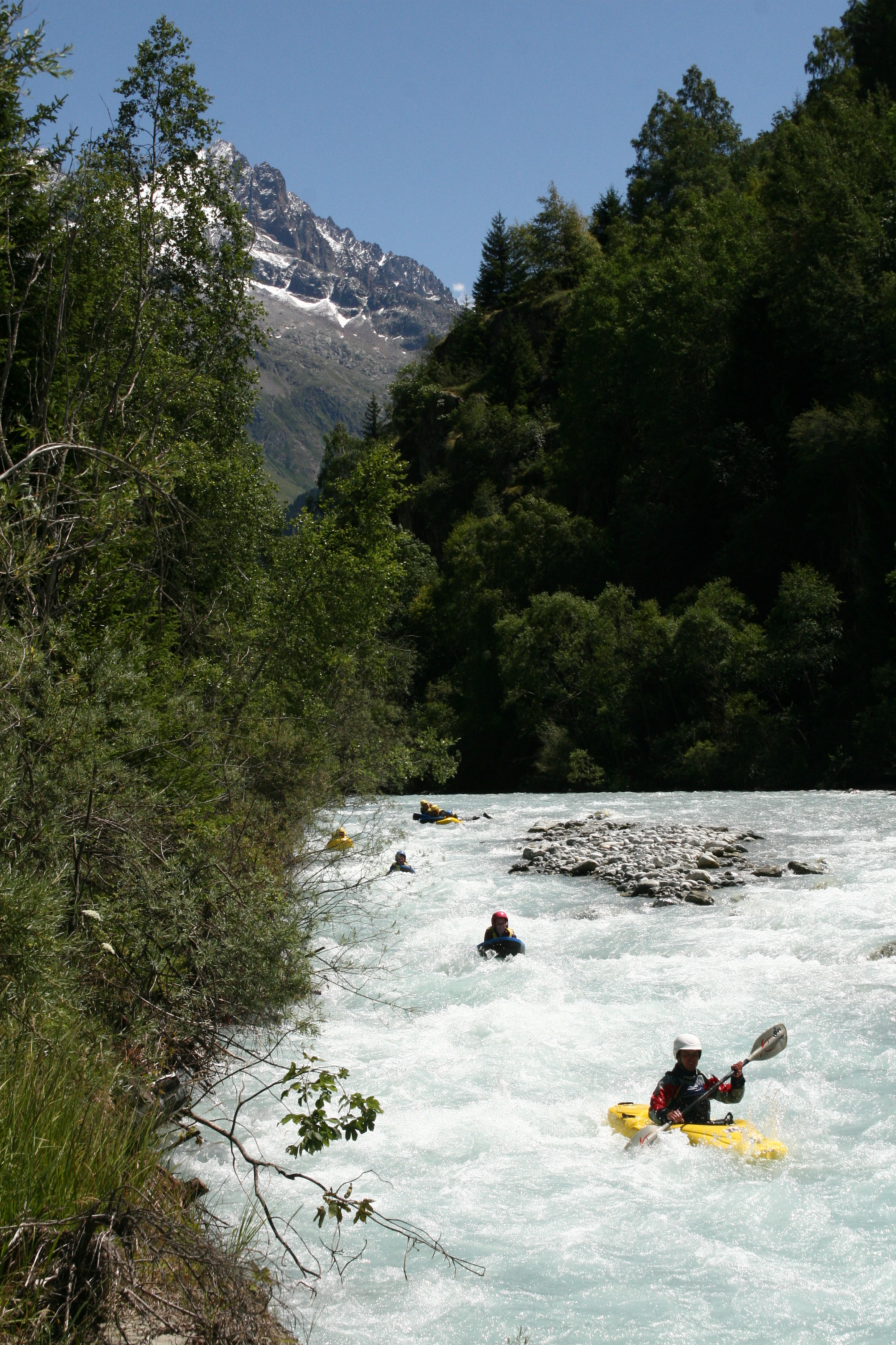 Kayaking rapids